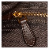Prada Vintage - Nylon Drawstring Tote Bag - Marrone - Borsa in Pelle - Alta Qualità Luxury