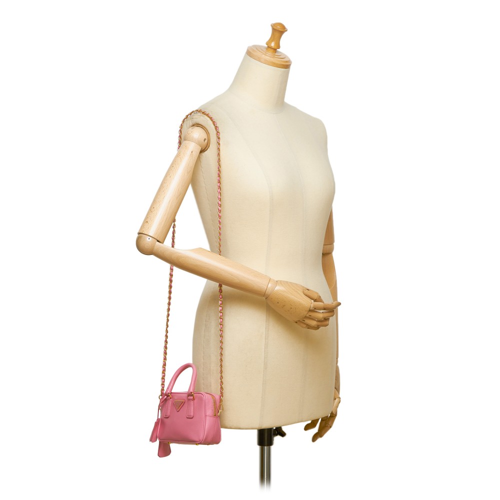 Prada Saffiano leather mini bag, Pink