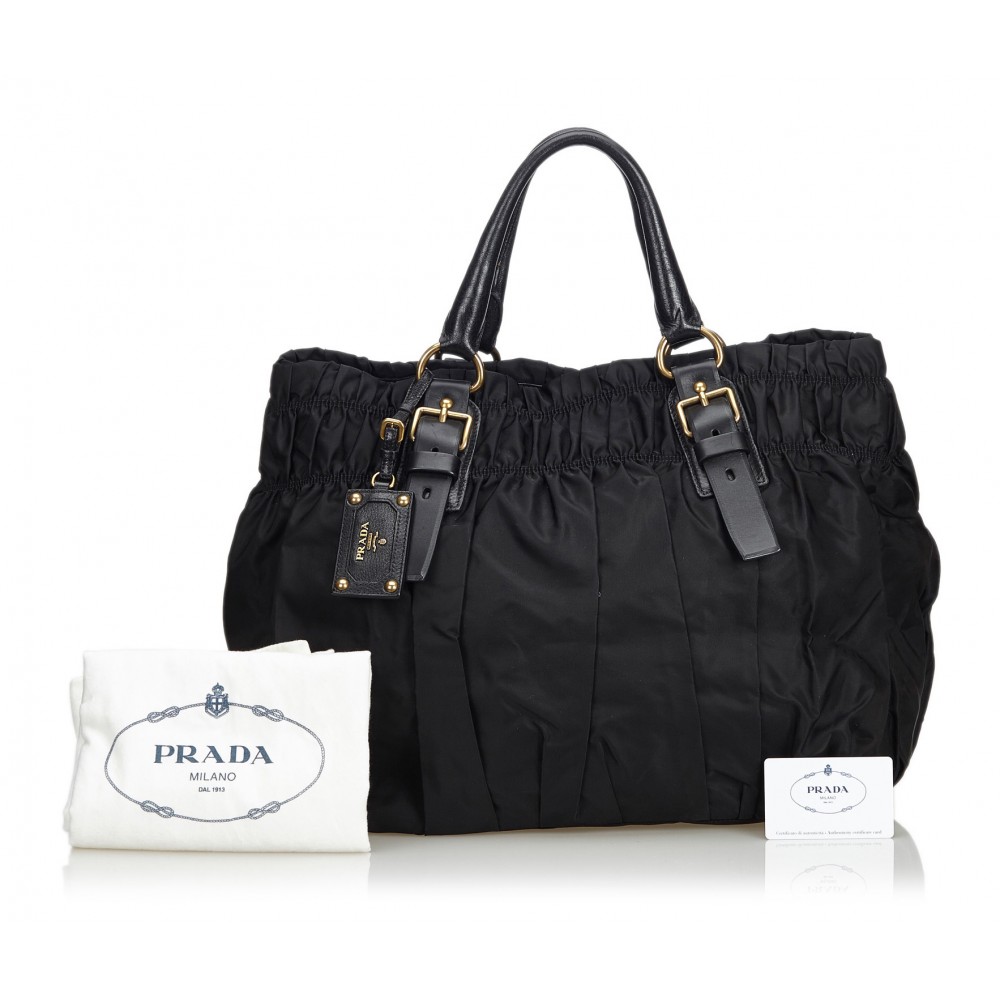 Prada Vintage - Quilted Nylon Tote Bag - Black - Leather Handbag - Luxury  High Quality - Avvenice