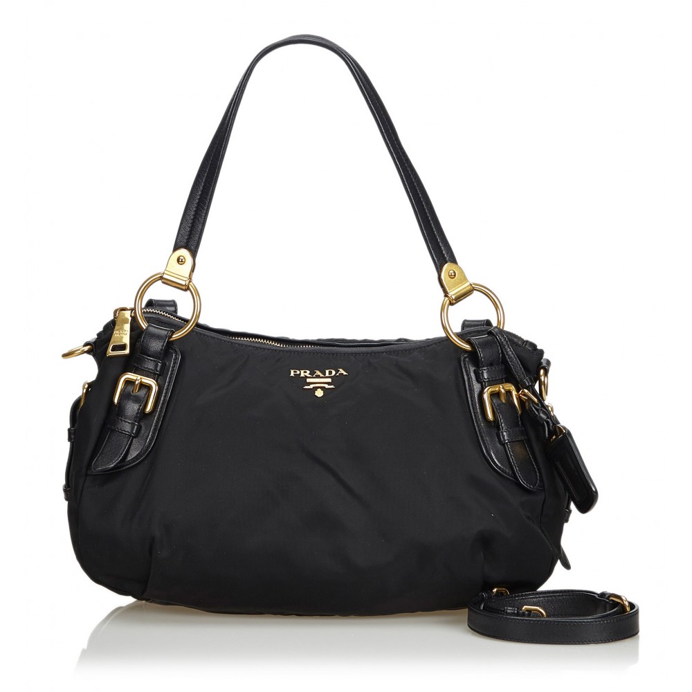 rietje Begin trommel Prada Vintage - Nylon Satchel Bag - Black - Leather Handbag - Luxury High  Quality - Avvenice