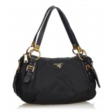 Prada Vintage - Nylon Satchel Bag - Black - Leather Handbag - Luxury High Quality
