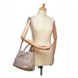 Prada Vintage - Gathered Leather Tote Bag - Grigio - Borsa in Pelle - Alta Qualità Luxury