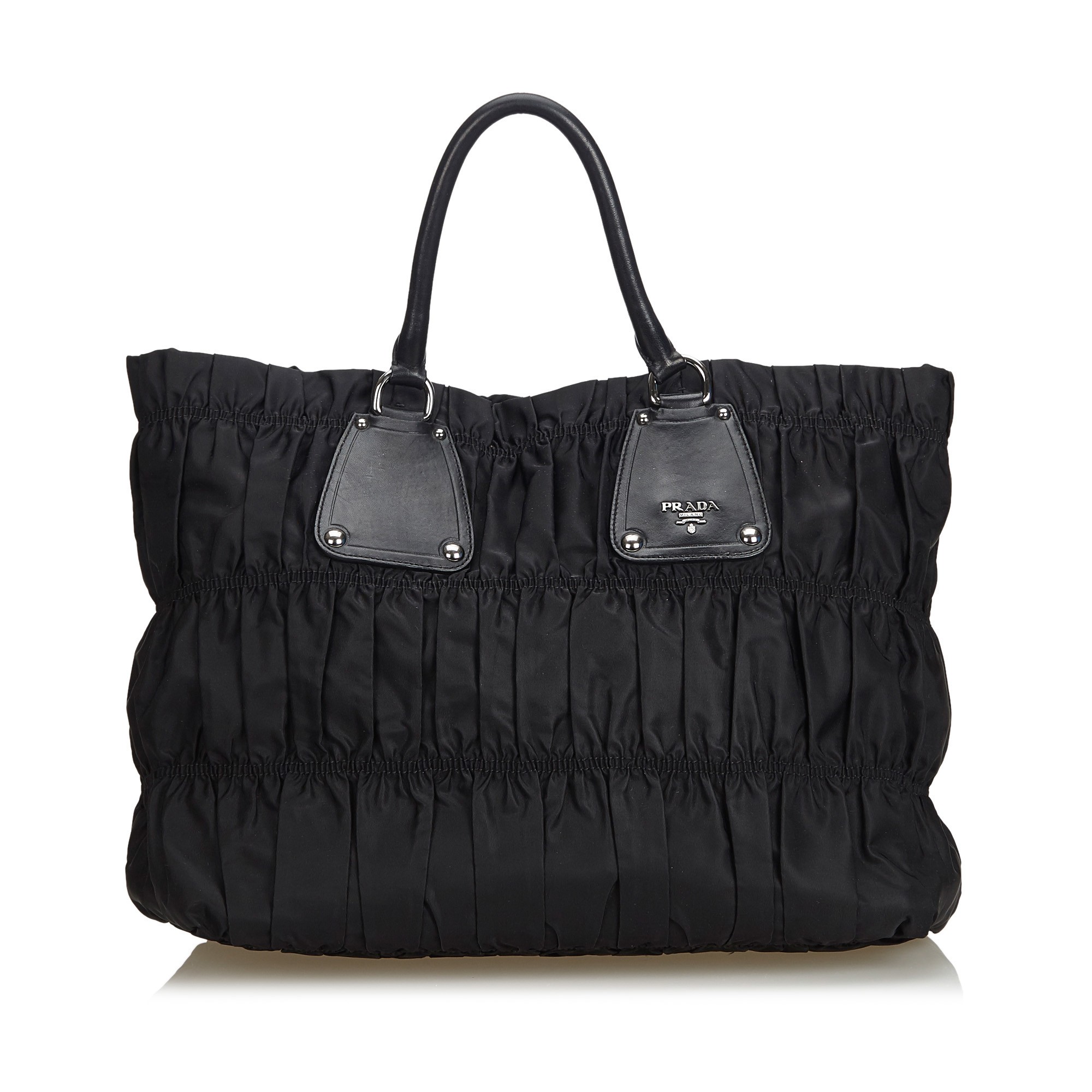 Prada Vintage - Cervo Lux Chain Tote Bag - Black - Leather Handbag - Luxury  High Quality - Avvenice