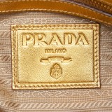 Prada Vintage - Madras Intreccio Frame Metallic Handbag Bag - Gold - Leather Handbag - Luxury High Quality