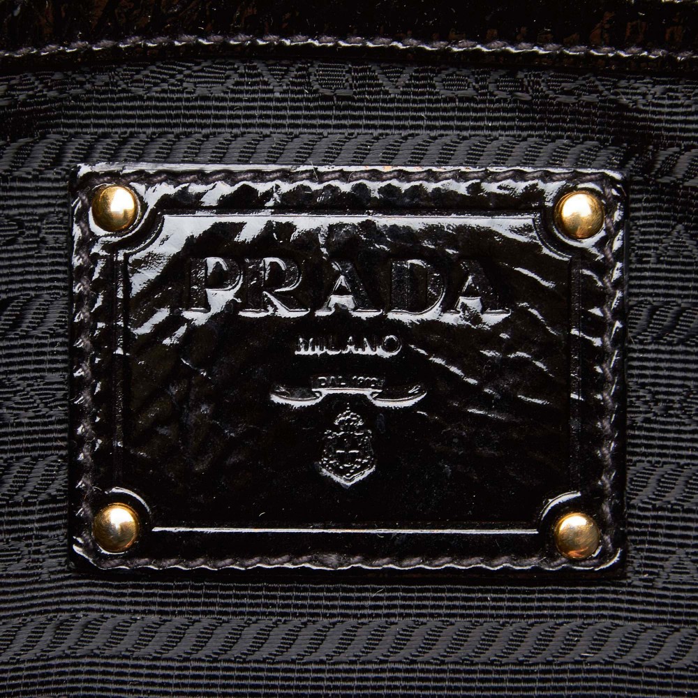 Prada Vintage - Ruffled Mordore Leather Tote Bag - Black - Leather Handbag  - Luxury High Quality - Avvenice