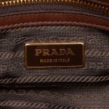 Prada Vintage - Gathered Leather Satchel Bag - Marrone - Borsa in Pelle - Alta Qualità Luxury