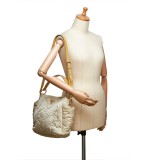 Prada Vintage - Quilted Nylon Satchel Bag - White Ivory - Leather Handbag - Luxury High Quality