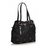 Prada Vintage - Tessuto Pietre Tote Bag - Black - Leather Handbag - Luxury High Quality