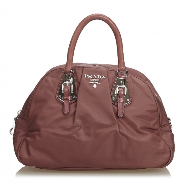 Prada Vintage - Nylon Handbag Bag - Red - Leather Handbag - Luxury High Quality