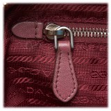 Prada Vintage - Nylon Handbag Bag - Red - Leather Handbag - Luxury High Quality