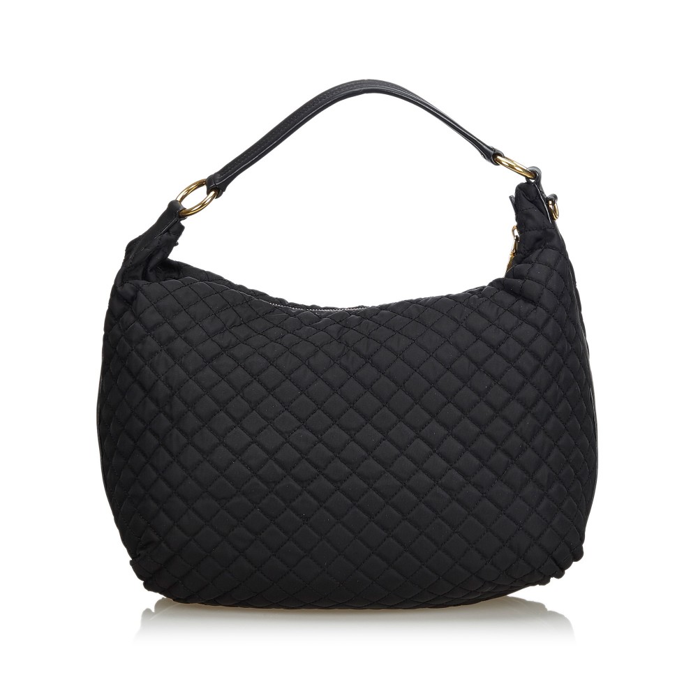 Prada Vintage - Quilted Nylon Hobo Bag - Black - Leather Handbag - Luxury  High Quality - Avvenice