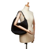 Prada Vintage - Quilted Nylon Hobo Bag - Nero - Borsa in Pelle - Alta Qualità Luxury