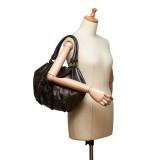 Prada Vintage - Ruffled Leather Handbag Bag - Black - Leather Handbag - Luxury High Quality