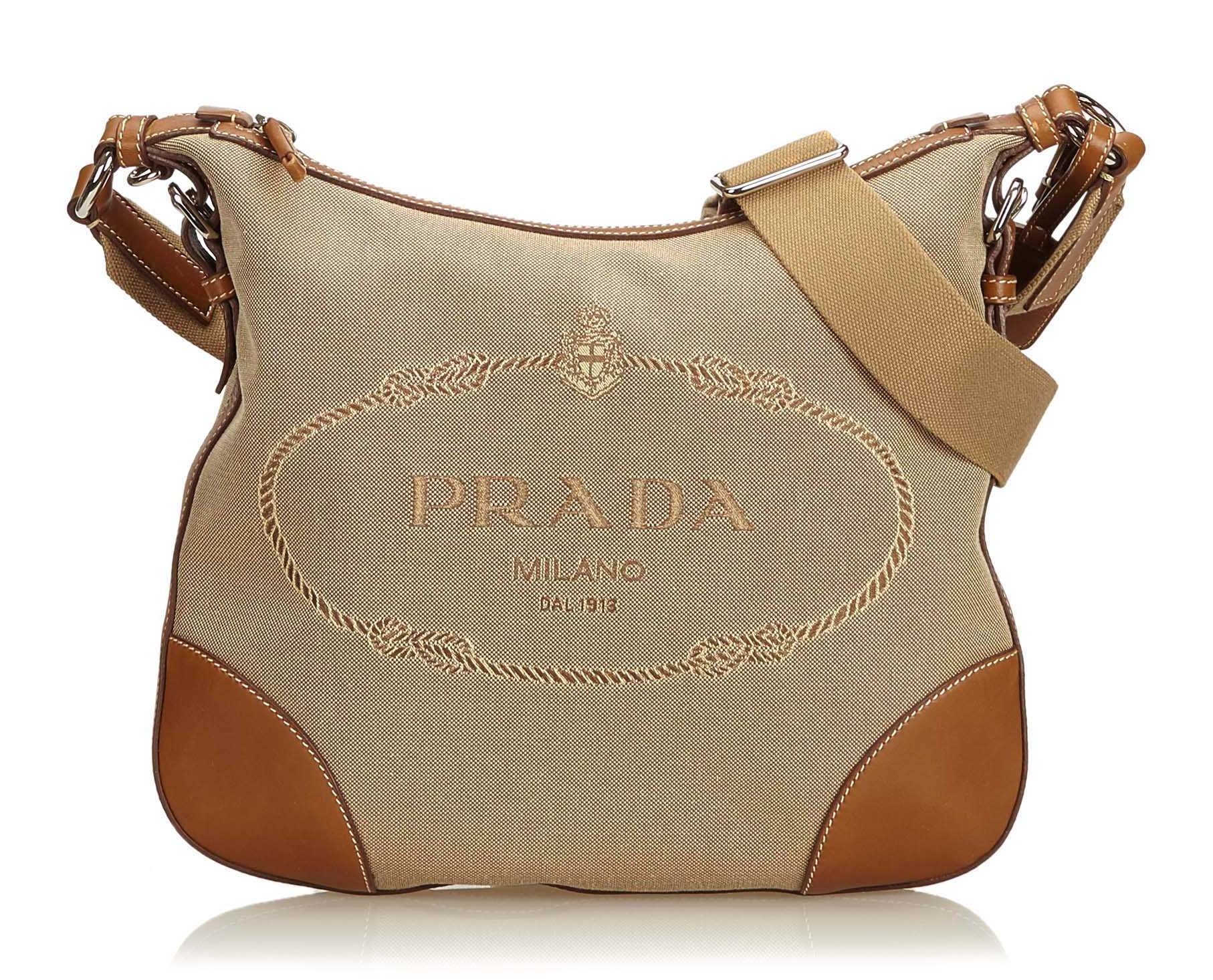 prada milano purse brown leather