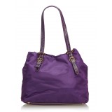 Prada Vintage - Tessuto Pietre Tote Bag - Purple - Leather Handbag - Luxury High Quality