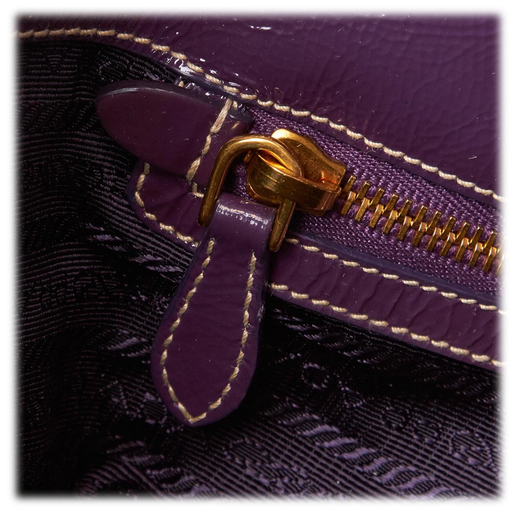 Prada Vintage - Tessuto Pietre Tote Bag - Purple - Leather