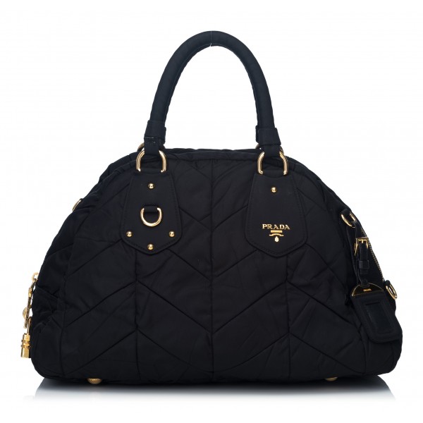 Prada Vintage - Nylon Tessuto Travel Bag - Black - Leather Handbag - Luxury High Quality