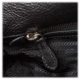 Prada Vintage - Ruffled Mordore Leather Tote Bag - Nero - Borsa in Pelle - Alta Qualità Luxury