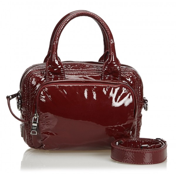 Prada Vintage - Patent Leather Satchel Bag - Red - Leather Handbag - Luxury High Quality