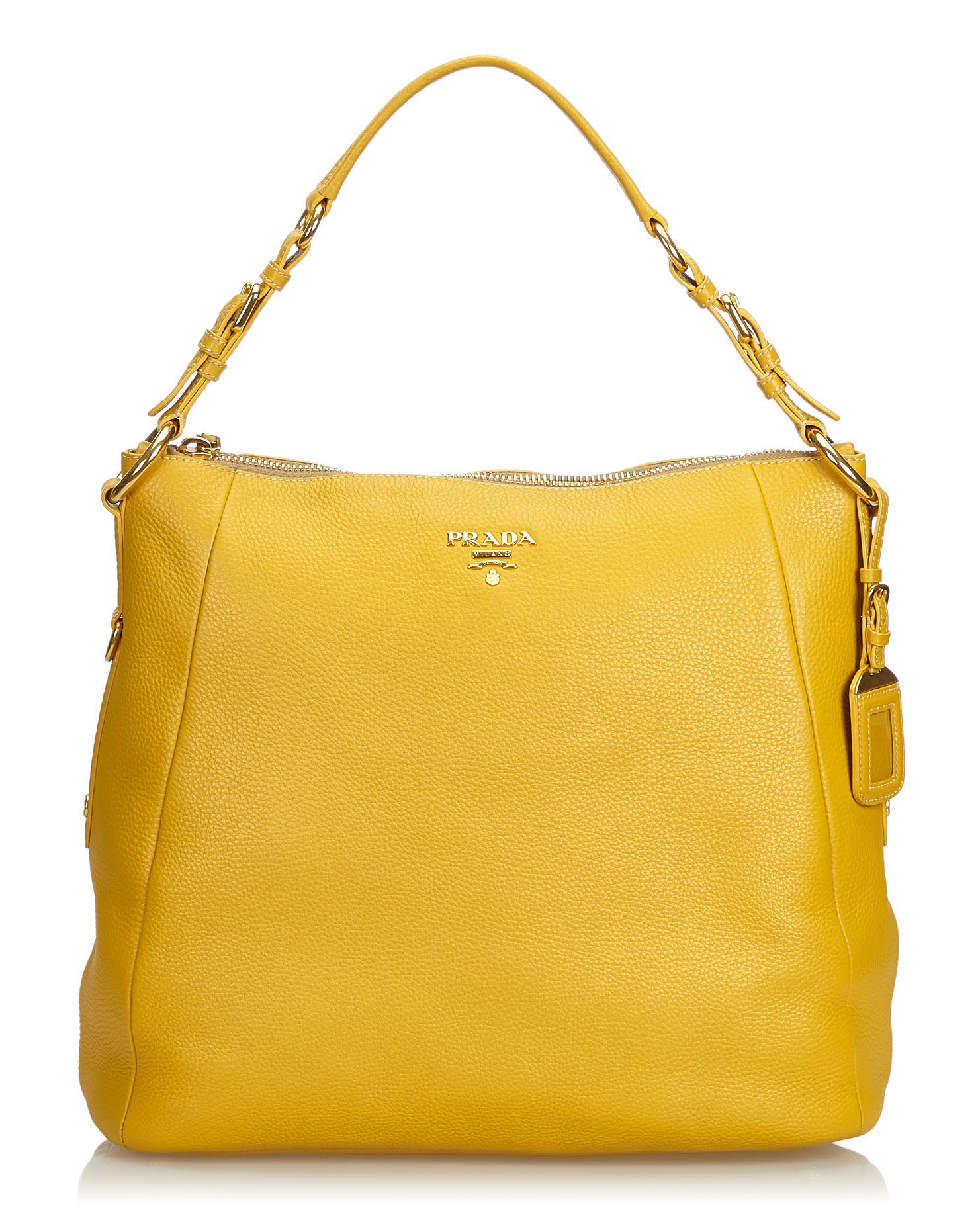 Prada Vintage - Vitello Daino Leather Shoulder Bag - Yellow - Leather  Handbag - Luxury High Quality - Avvenice