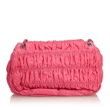 Prada Vintage - Gathered Nylon Chain Shoulder Bag - Pink - Leather Handbag - Luxury High Quality