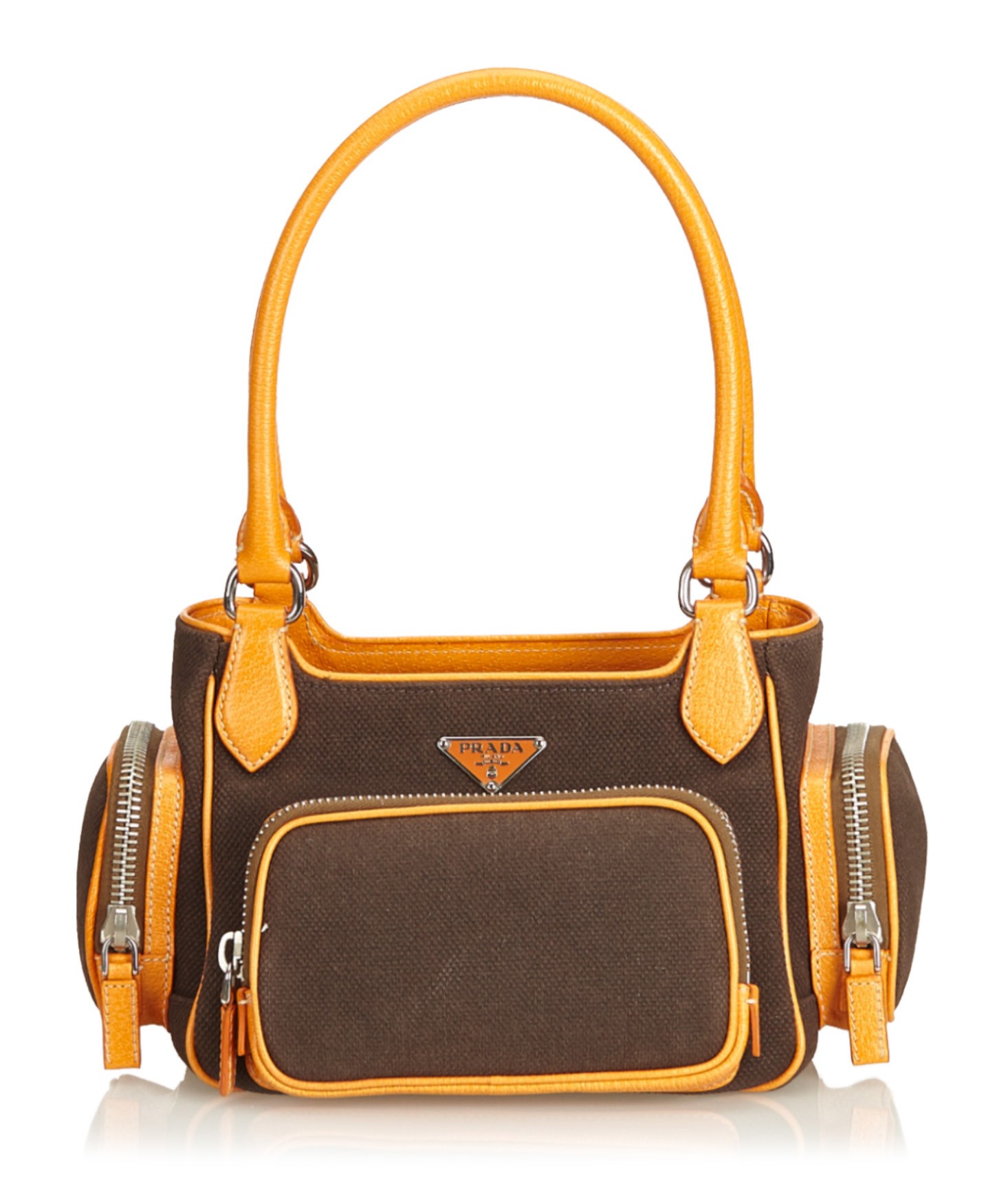 prada chocolate brown handbag