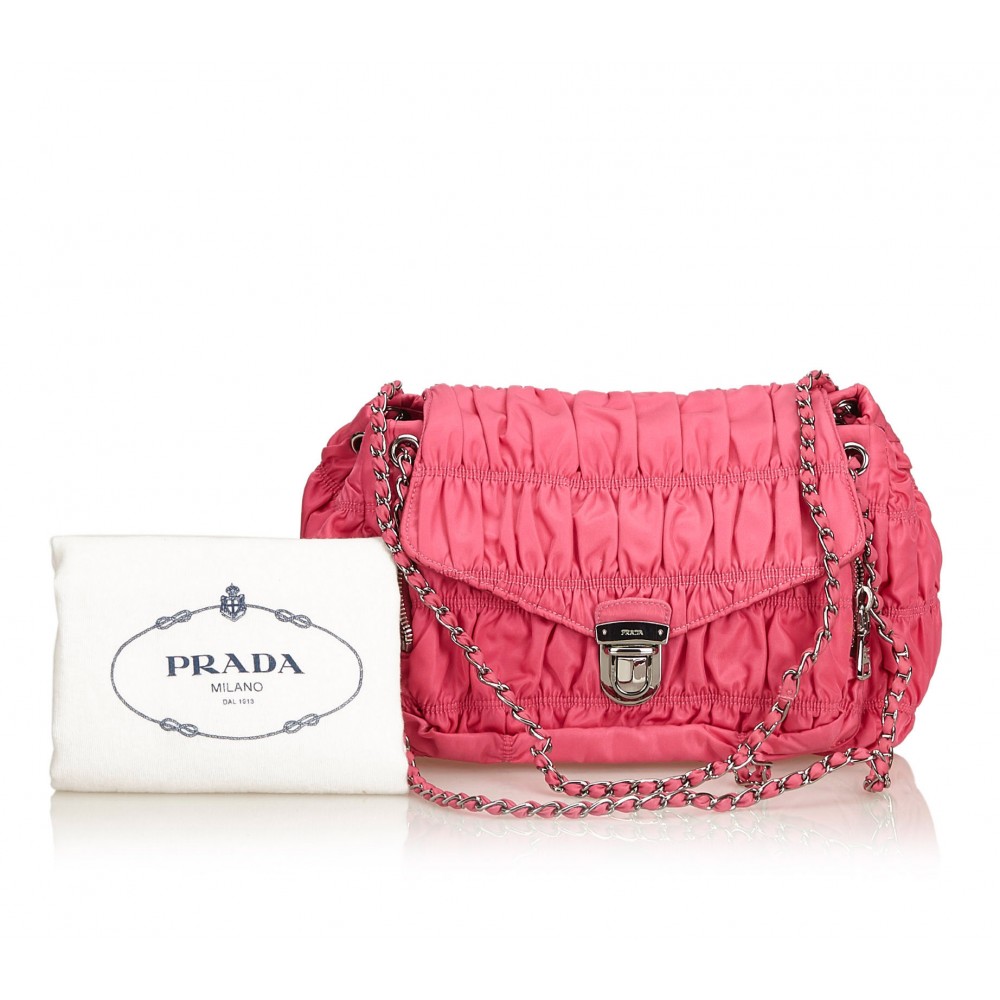 Vintage Prada Hot Pink Satin Mini Shoulder Bag – Treasures of NYC