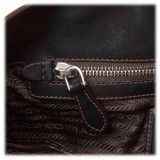 Prada Vintage - Jacquard Canapa Satchel Bag - Brown - Leather Handbag - Luxury High Quality