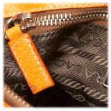Prada Vintage - Canvas Shoulder Bag - Brown Beige - Leather Handbag - Luxury High Quality