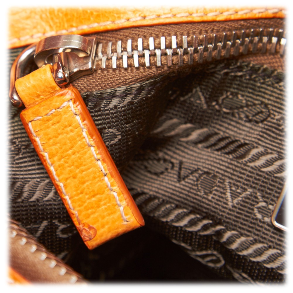 Prada Vintage - Raffia Bucket Bag - Brown Beige - Leather Handbag - Luxury  High Quality - Avvenice