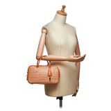 Prada Vintage - Weaved Leather Handbag Bag - Orange - Leather Handbag - Luxury High Quality