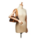 Prada Vintage - Canvas Shoulder Bag - Brown Beige - Leather Handbag - Luxury High Quality