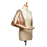 Prada Vintage - Leather Chain Shoulder Bag - Brown - Leather Handbag - Luxury High Quality