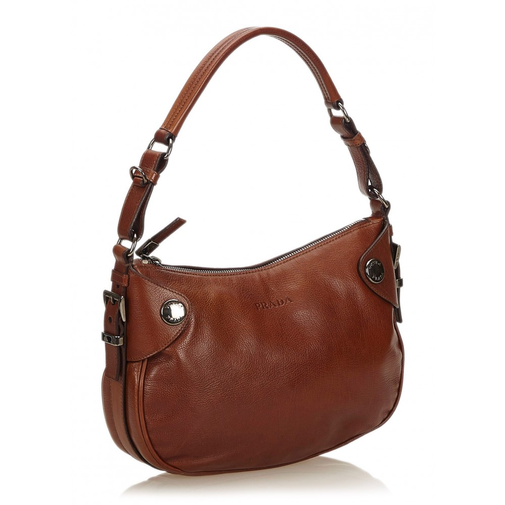 Prada Vintage - Leather Hobo Bag - Black - Leather Handbag - Luxury High  Quality - Avvenice