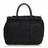 Prada Vintage - Nylon Handbag Bag - Black - Leather Handbag - Luxury High Quality