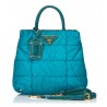 Prada Vintage - Leather-Trimmed Tessuto Satchel Bag - Blu - Borsa in Pelle - Alta Qualità Luxury
