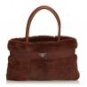 Prada Vintage - Fur Handbag Bag - Marrone - Borsa in Pelle - Alta Qualità Luxury