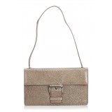 Prada Vintage - Leather Baguette Bag - Grey - Leather Handbag - Luxury High Quality