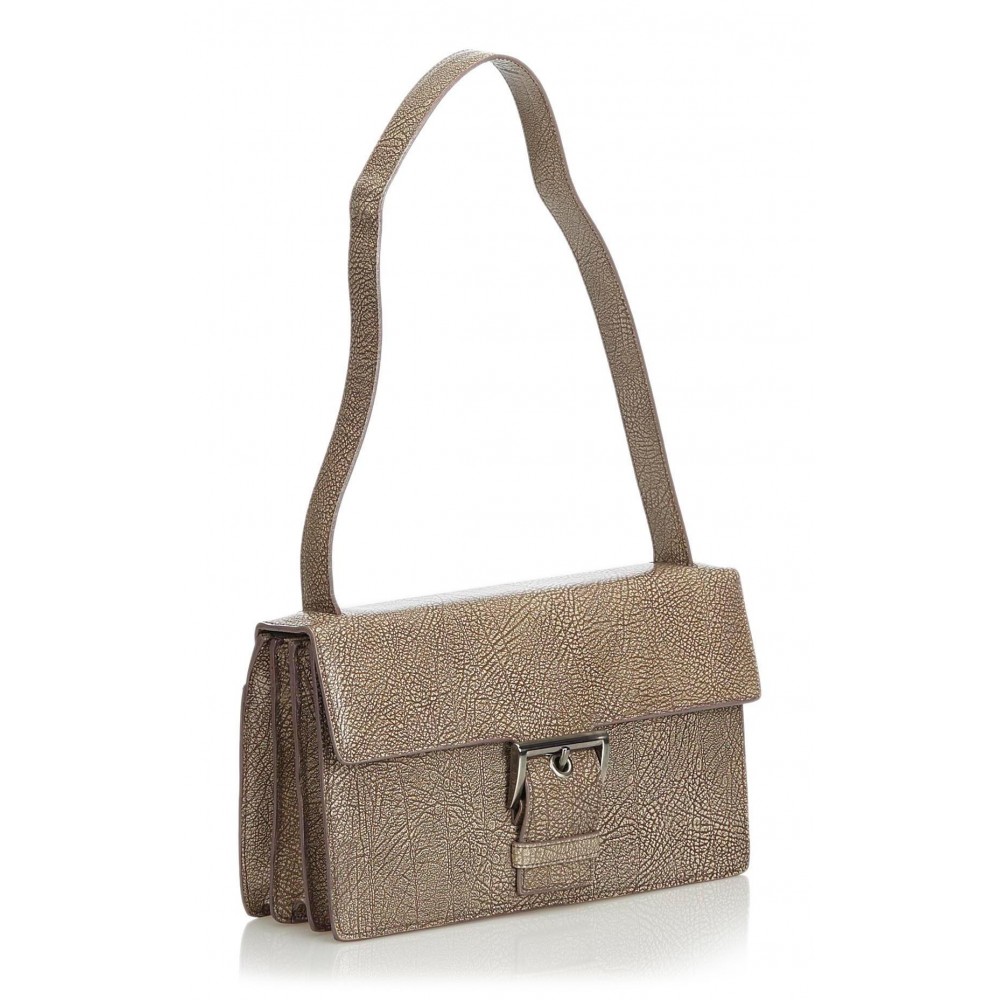 Prada Vintage - Leather Baguette Bag - Grey - Leather Handbag - Luxury High Quality - Avvenice