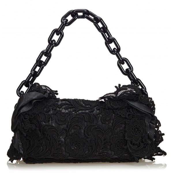prada chain bag black