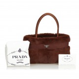 Prada Vintage - Fur Handbag Bag - Marrone - Borsa in Pelle - Alta Qualità Luxury
