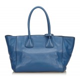 Prada Vintage - Leather Satchel Bag - Blue - Leather Handbag - Luxury High Quality
