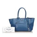 Prada Vintage - Leather Satchel Bag - Blue - Leather Handbag - Luxury High Quality