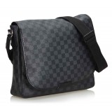 Louis Vuitton Vintage - Damier Graphite Daniel MM Bag - Grey - Fabric and Leather Handbag - Luxury High Quality