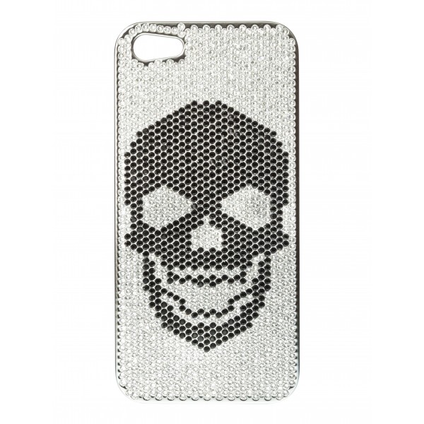 2 ME Style - Cover Swarovski Skull Total Black - iPhone 5/SE