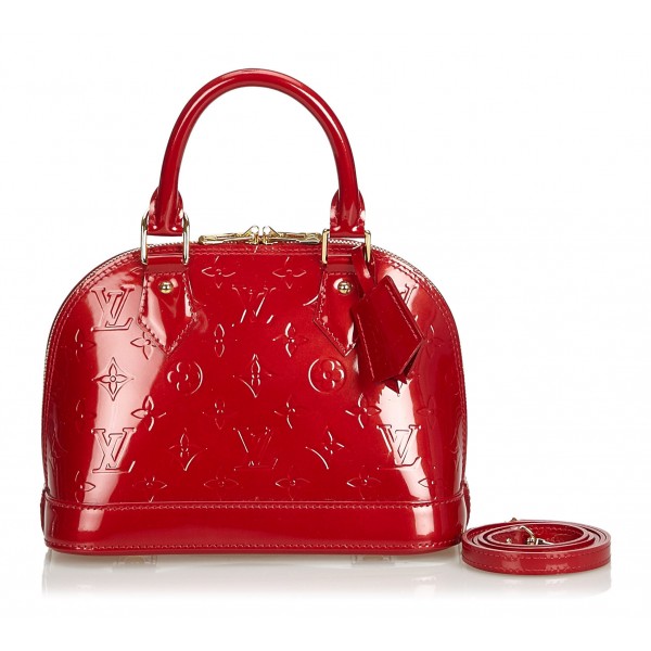 Louis Vuitton Vintage - Vernis Alma BB Handbag Bag - Red - Vernis Leather Handbag - Luxury High Quality