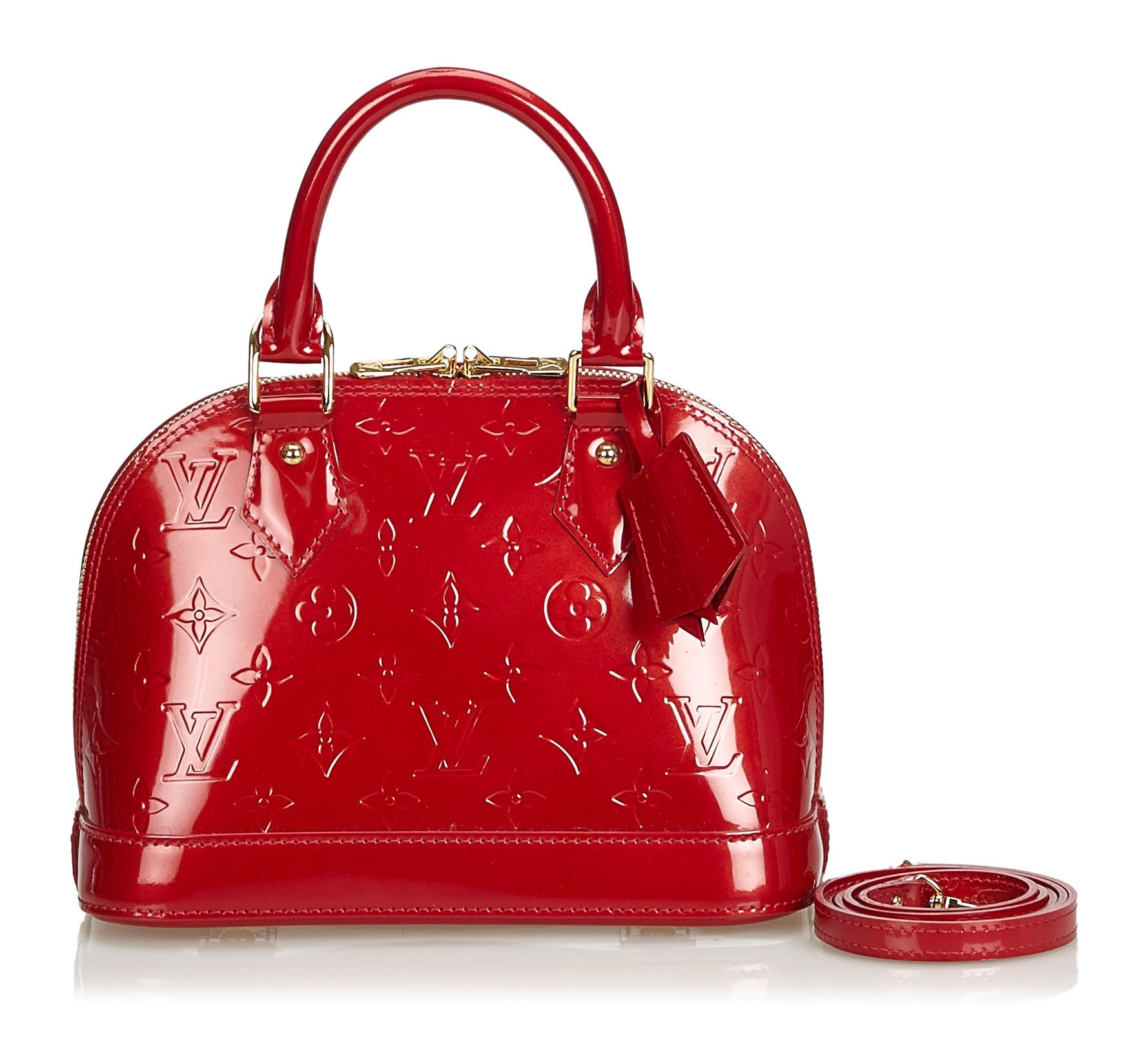 Louis Vuitton Vintage - Vernis Alma BB Handbag Bag - Red - Vernis Leather Handbag - Luxury High Quality - Avvenice