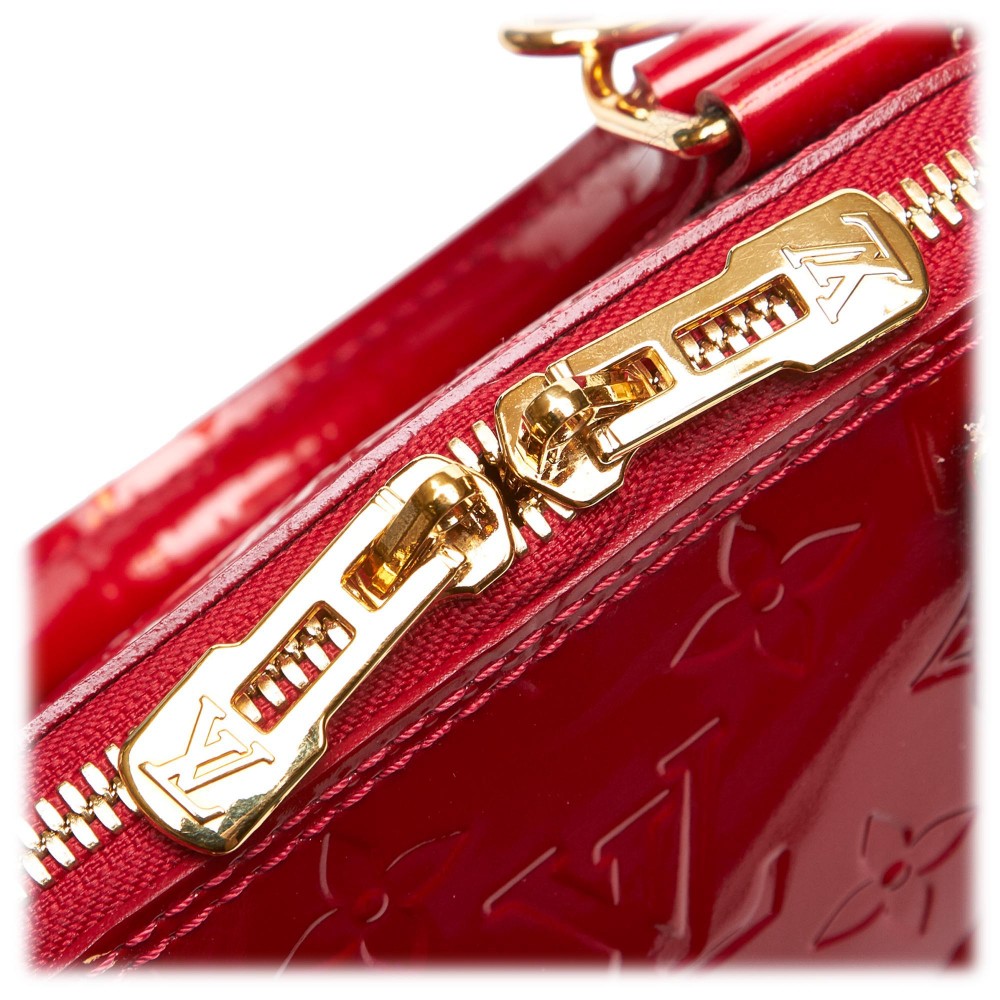 Preloved Louis Vuitton Red Vernis Leather Alma Bb Handbag MI0135 072123 Off Flash
