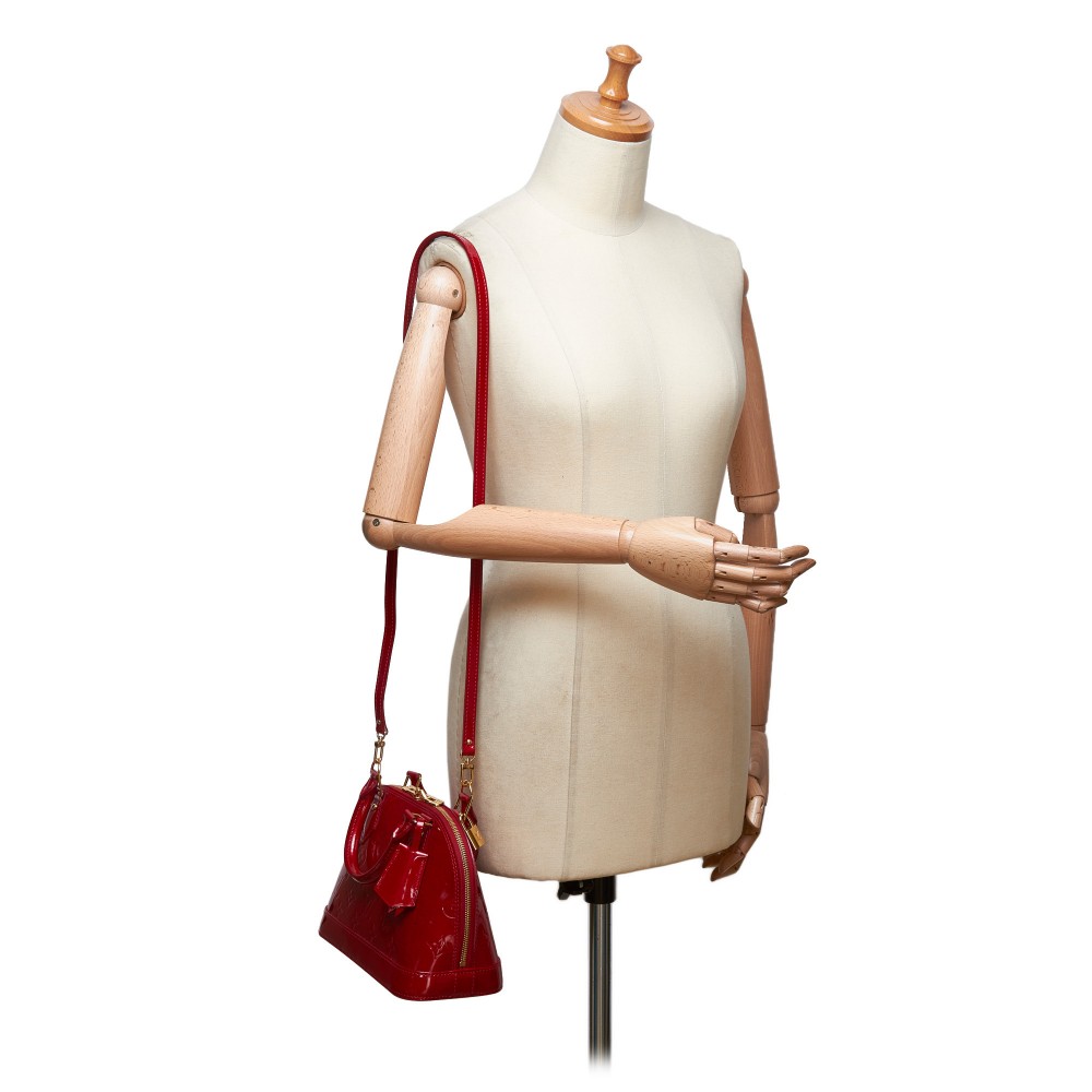 Louis Vuitton Vintage - Vernis Alma BB Handbag Bag - Rossa - Borsa in Pelle Vernis - Alta ...