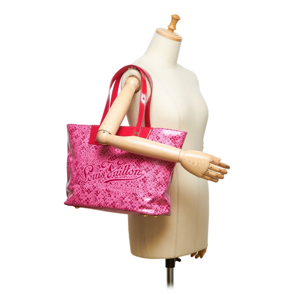 Louis Vuitton Limited Edition Pink Glossy Leather Cosmic Blossom
